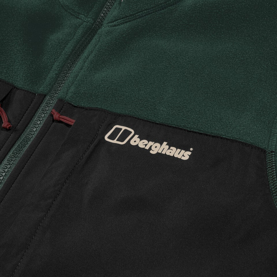 men s prism guide interactive polartec fleece jacket - greenblack die berghaus