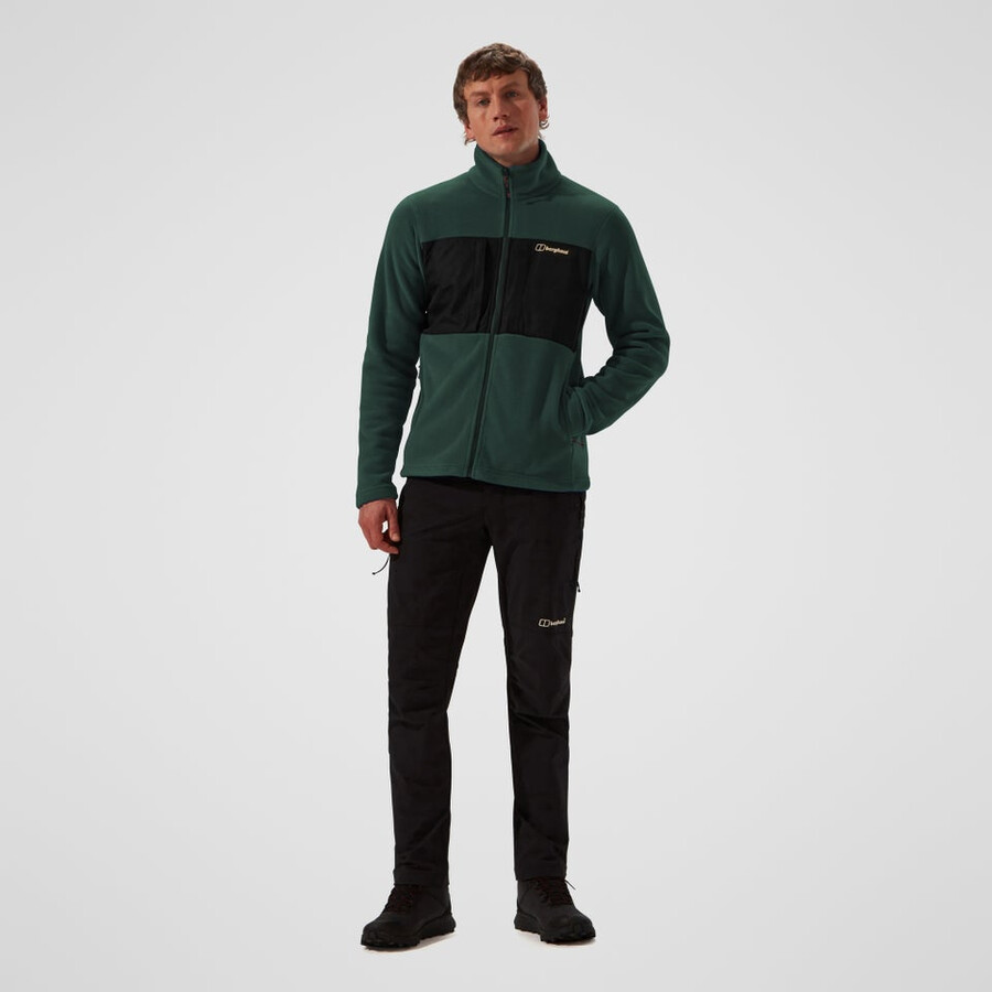 men s prism guide interactive polartec fleece jacket - greenblack die berghaus