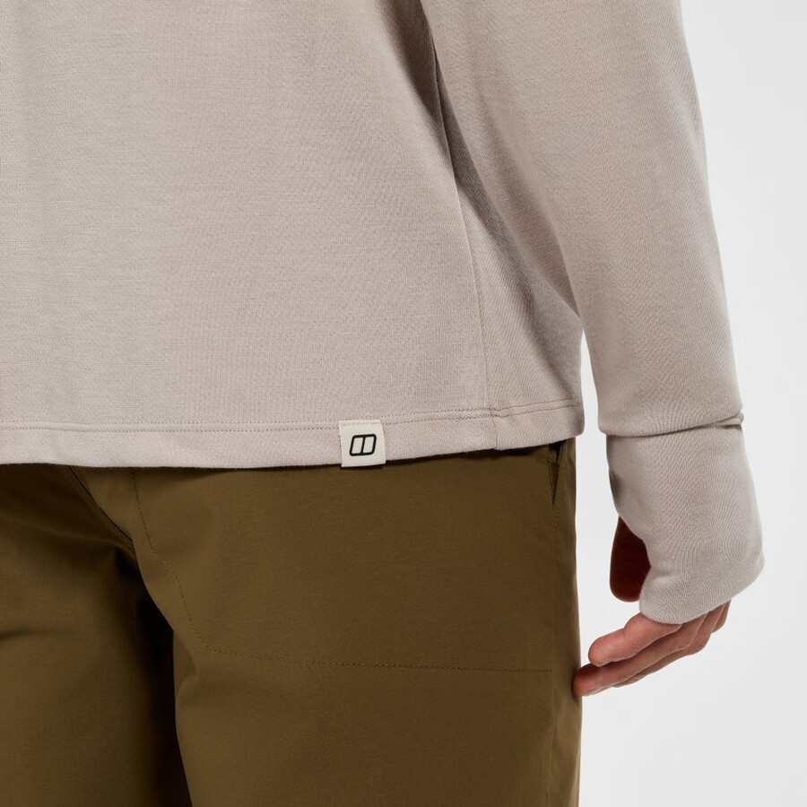 männer ivyhill half zip top - grey berghaus