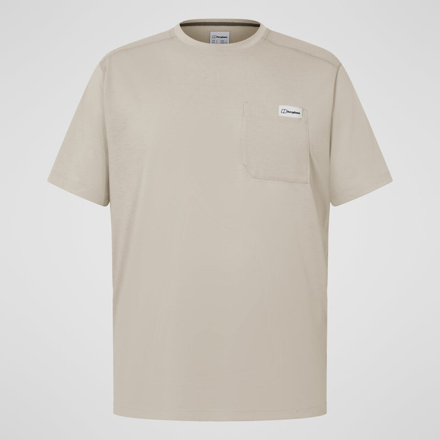 men s entspannt mit kurzen Ärmeln tech tee - grau berghaus