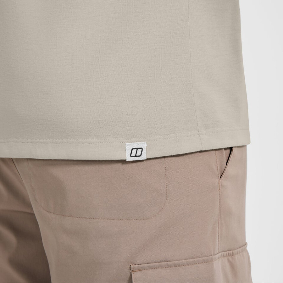 men s entspannt mit kurzen Ärmeln tech tee - grau berghaus