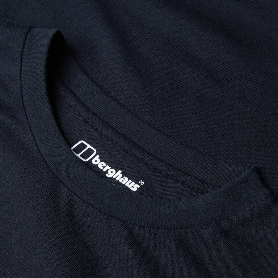men s berghaus big logo long sleeve tee - schwarz berghaus