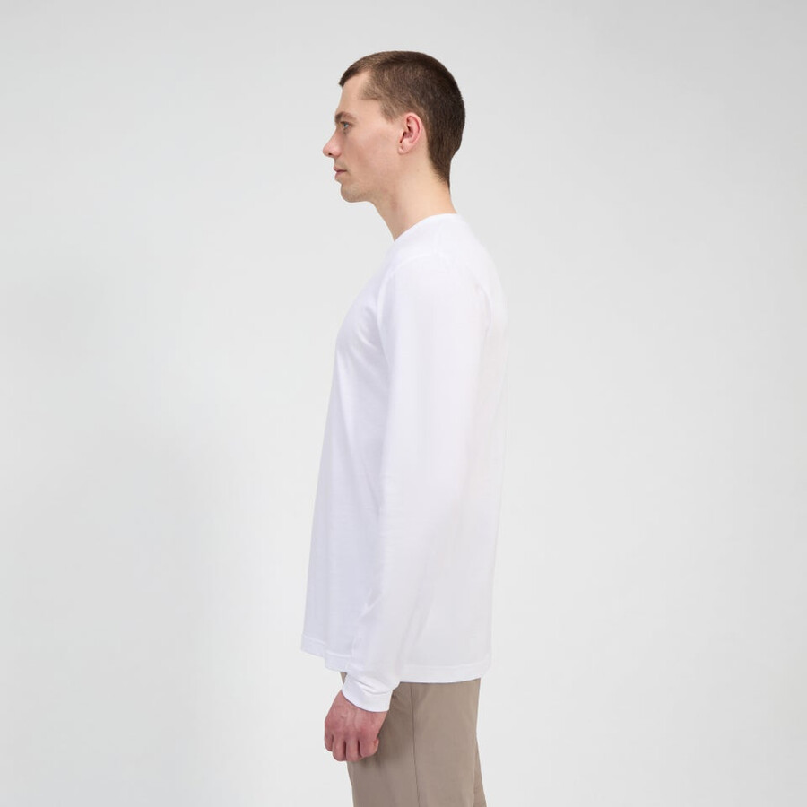 men s berghaus big logo long sleeve tee - white berghaus