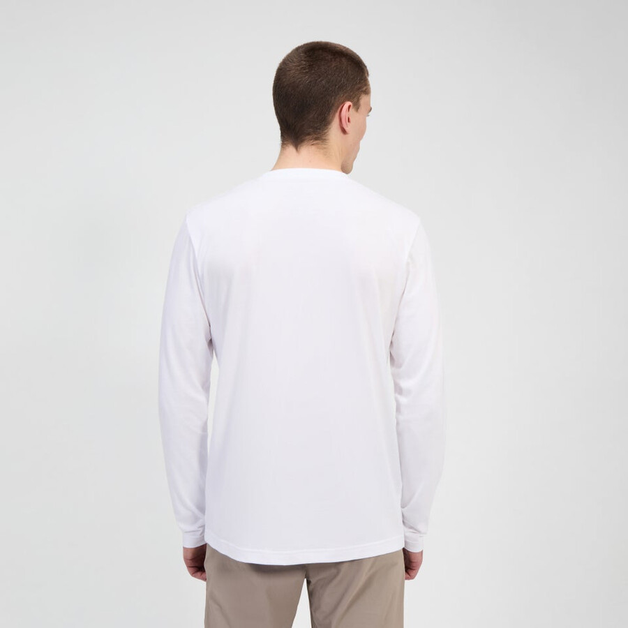 men s berghaus big logo long sleeve tee - white berghaus