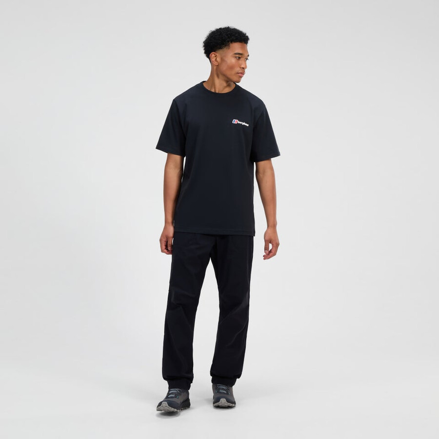 men s berghaus klasse logo-t-shirt - schwarz berghaus