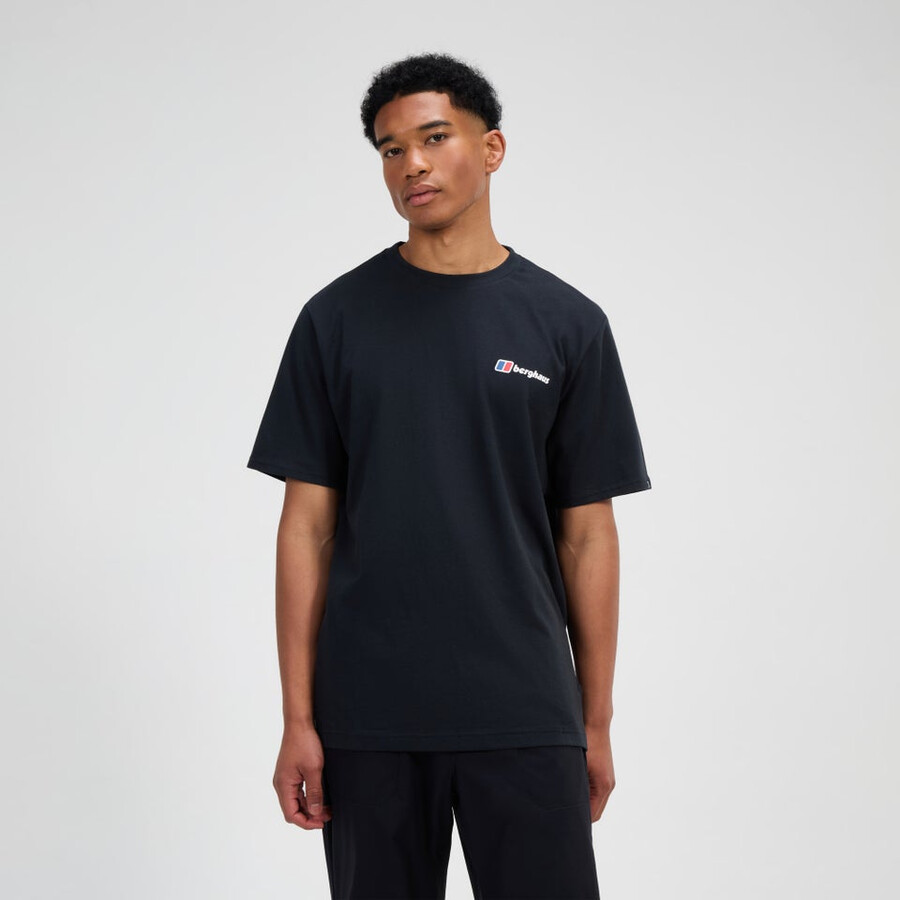 men s berghaus klasse logo-t-shirt - schwarz berghaus