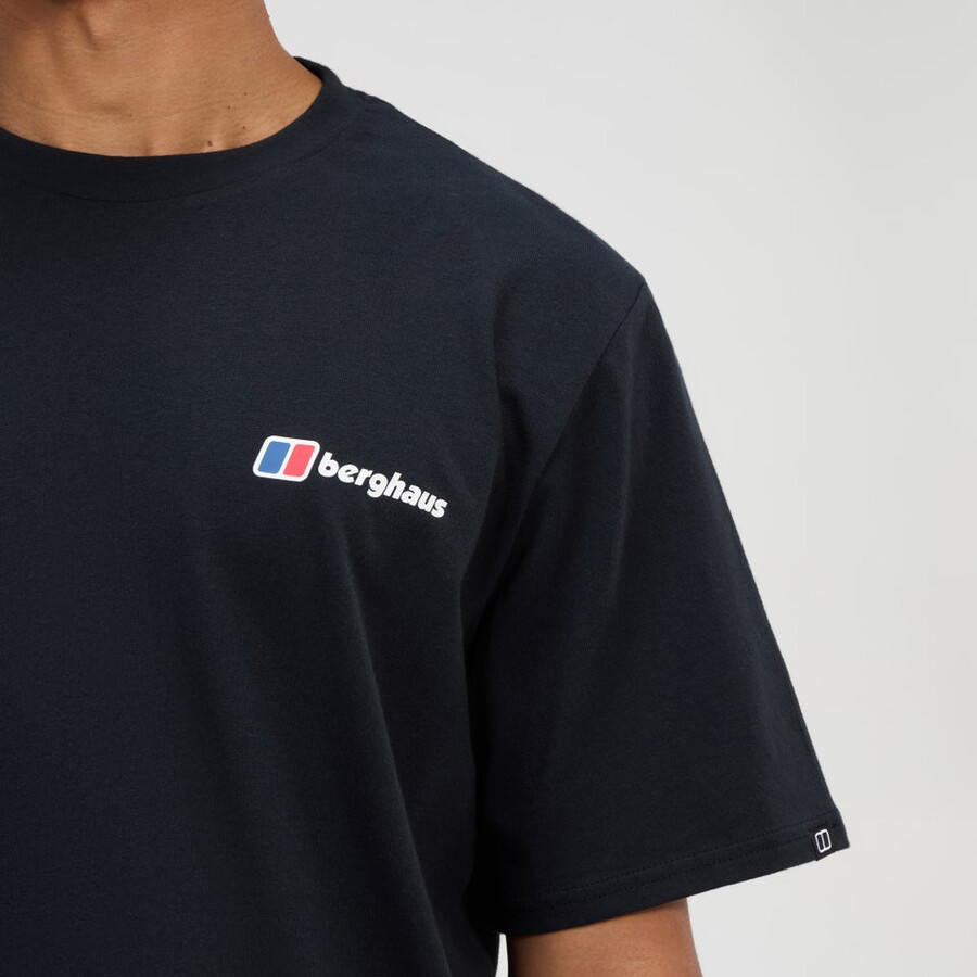 men s berghaus klasse logo-t-shirt - schwarz berghaus