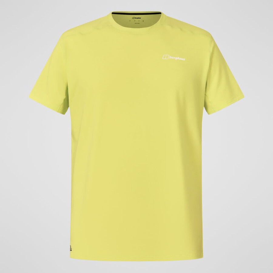 men s delta-kurze Ärmel tech tee - gelb berghaus