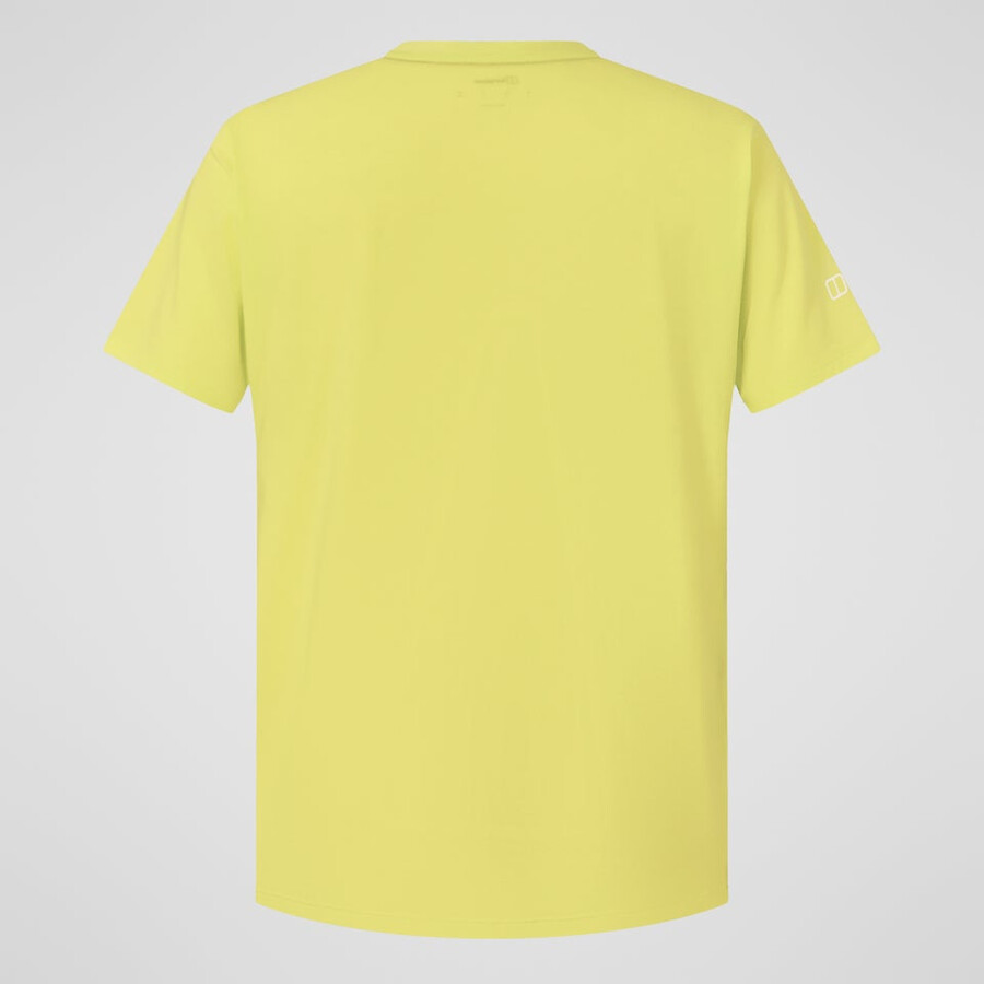 men s delta-kurze Ärmel tech tee - gelb berghaus