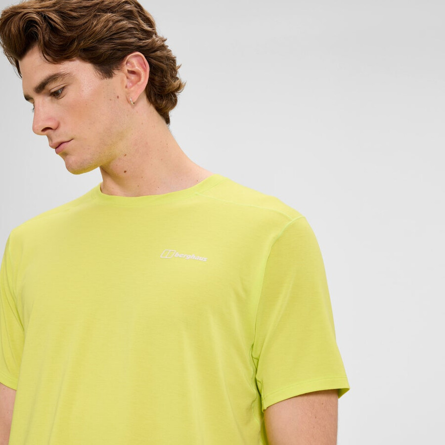 men s delta-kurze Ärmel tech tee - gelb berghaus