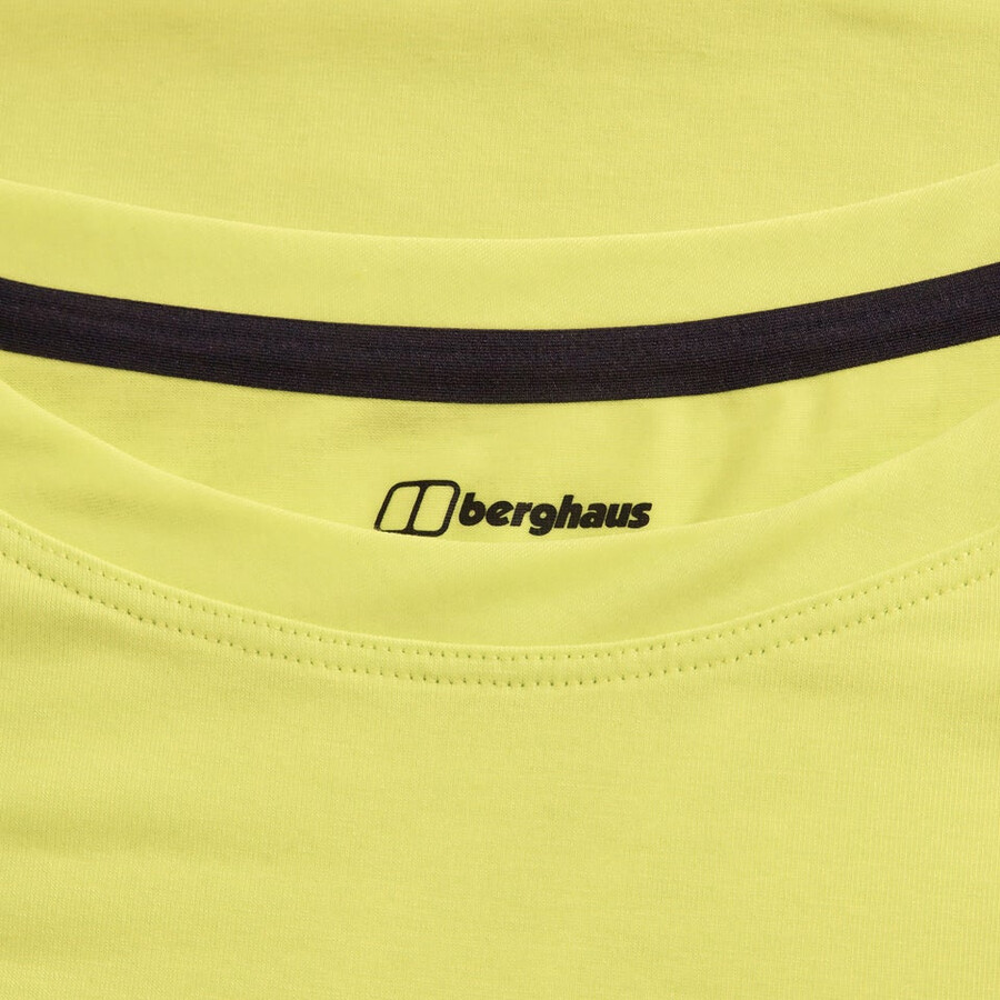 men s delta-kurze Ärmel tech tee - gelb berghaus
