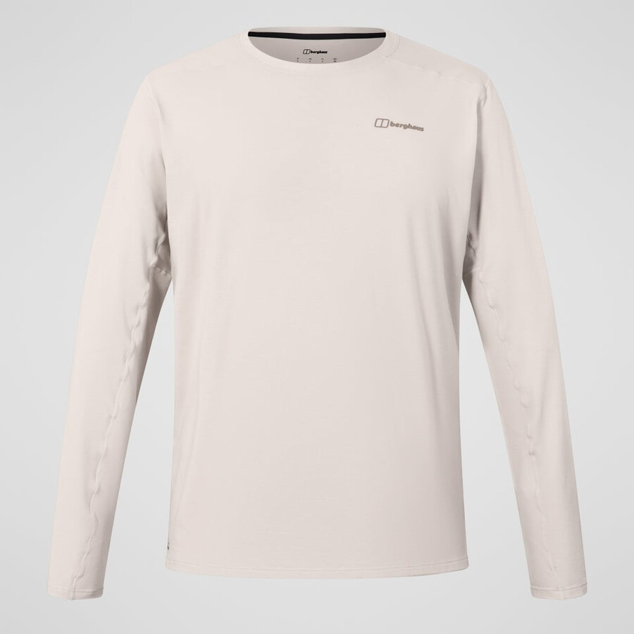 men s delta long sleeve tech tee - grau berghaus