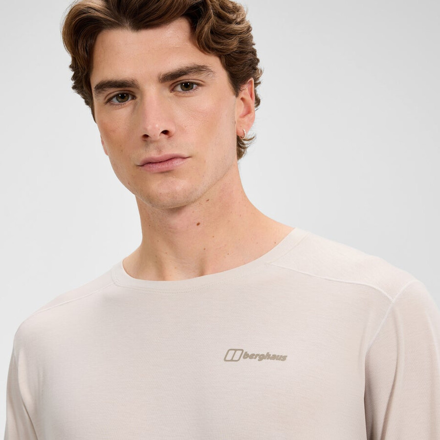 men s delta long sleeve tech tee - grau berghaus