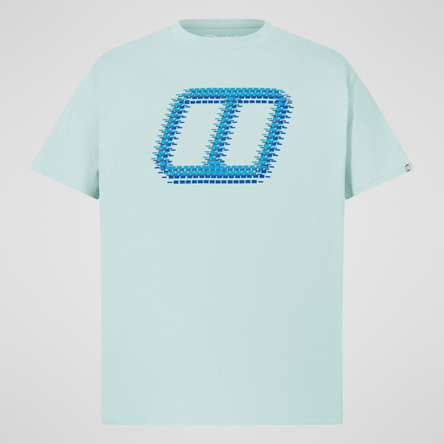 men s glitched blöcke tee - green berghaus