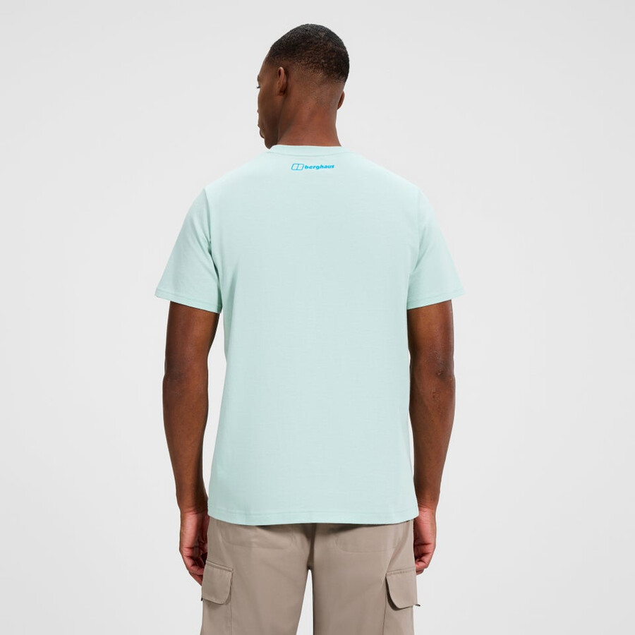 men s glitched blöcke tee - green berghaus