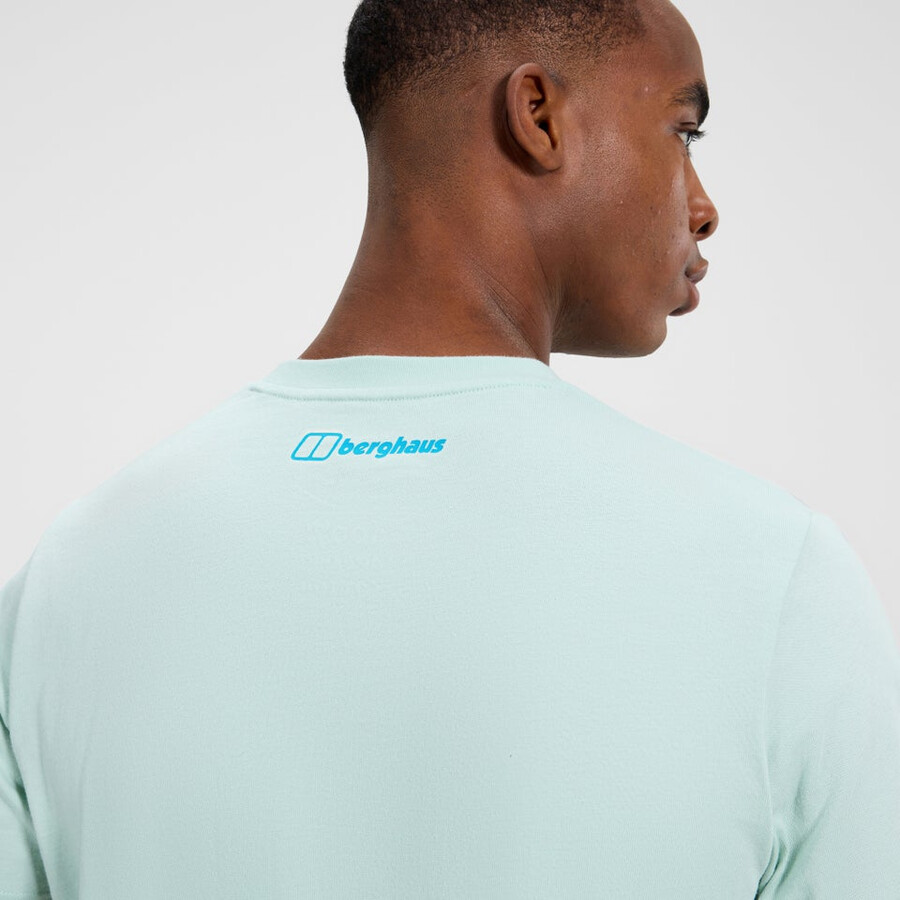 men s glitched blöcke tee - green berghaus
