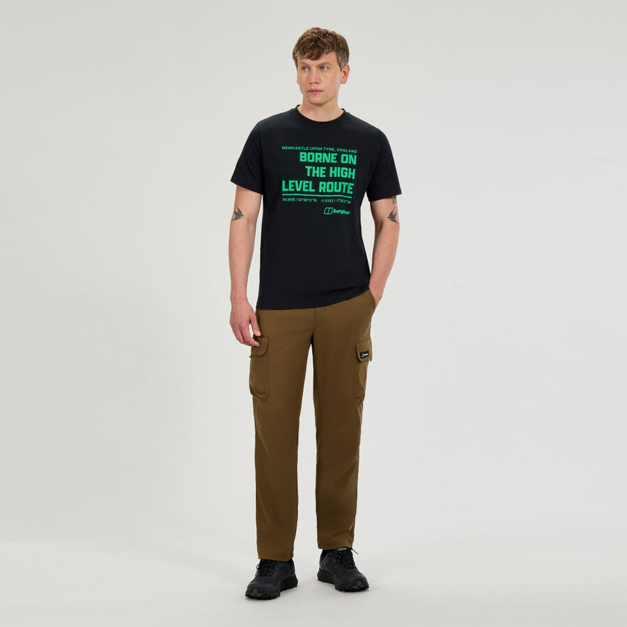 men s high level route tee - black die berghaus