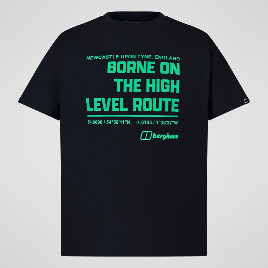 men s high level route tee - black die berghaus