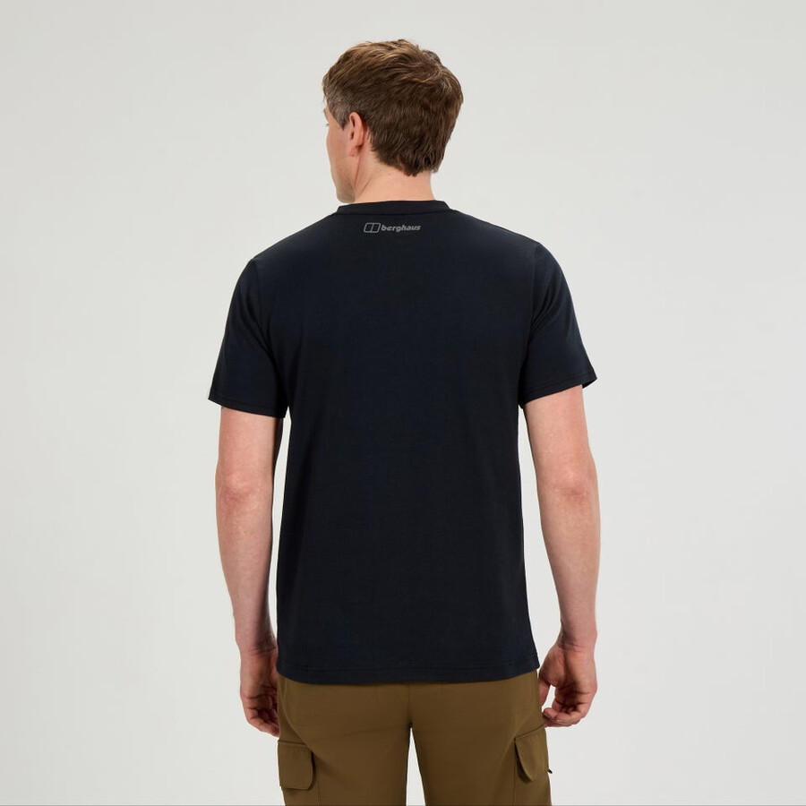 men s high level route tee - black die berghaus