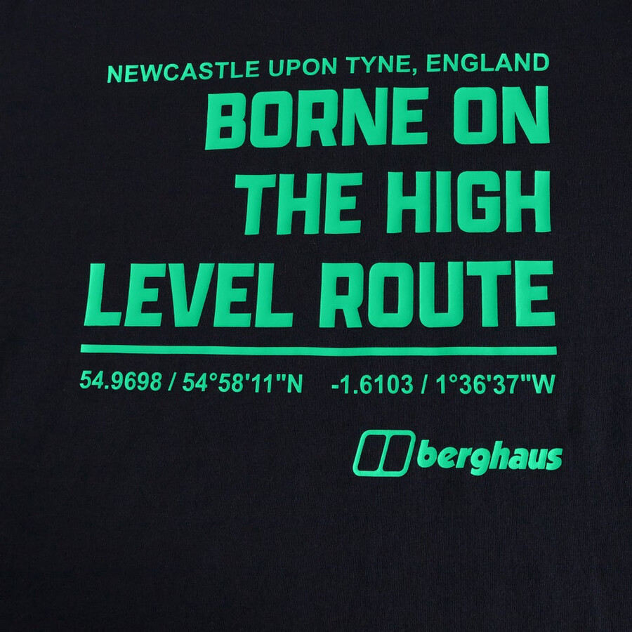 men s high level route tee - black die berghaus
