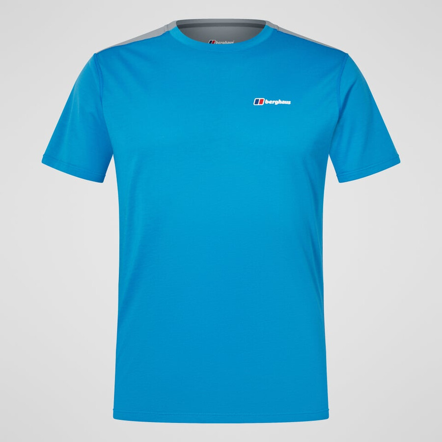 men s terrain trek tech tee - blaugrau berghaus