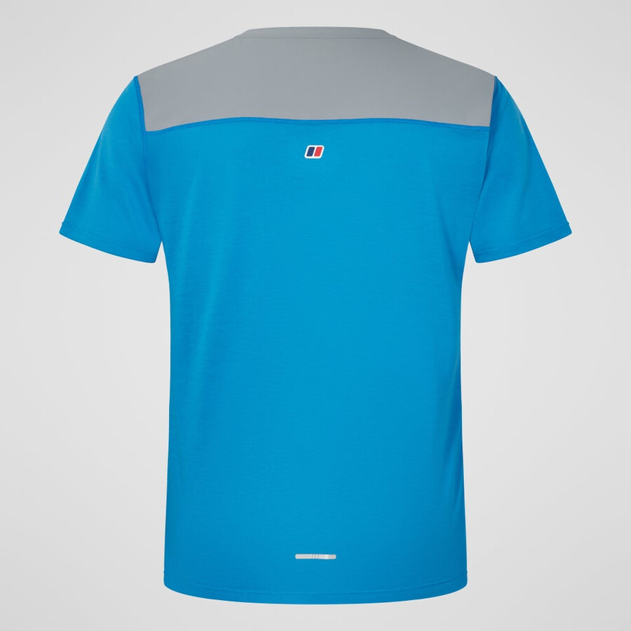men s terrain trek tech tee - blaugrau berghaus