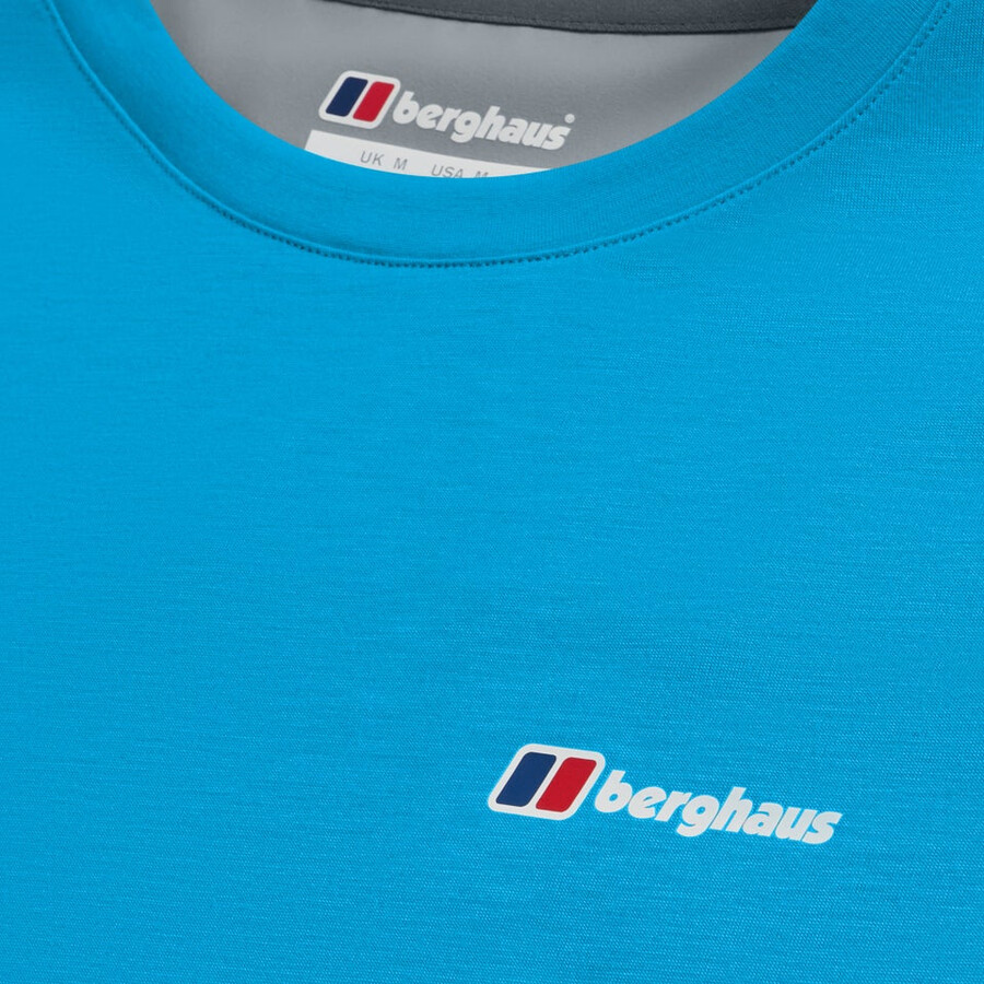 men s terrain trek tech tee - blaugrau berghaus