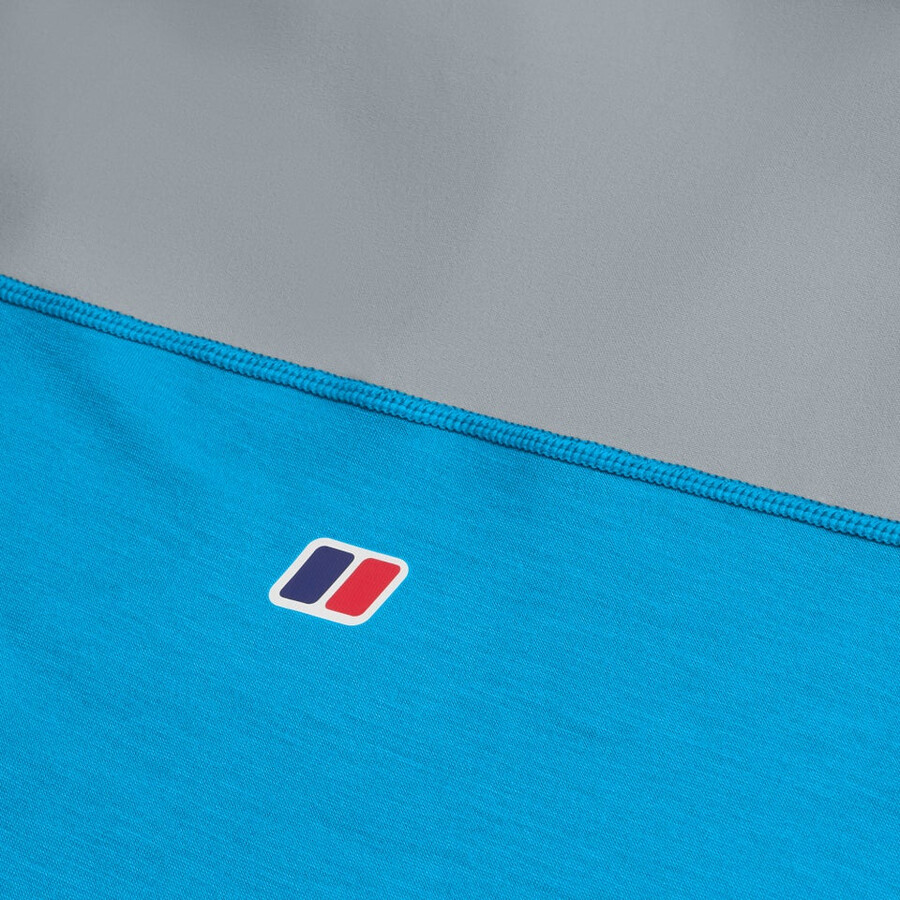 men s terrain trek tech tee - blaugrau berghaus