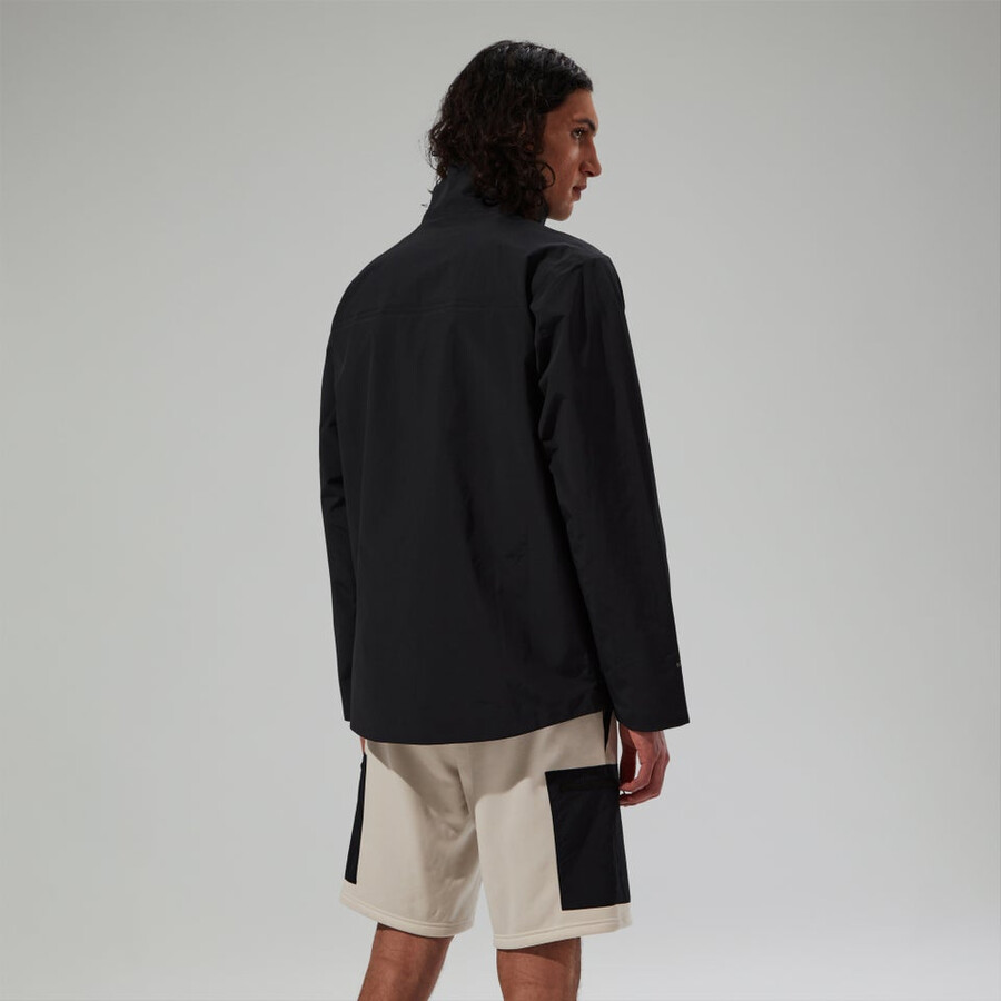 männer woodwalk wasserdichte jacke schwarz berghaus