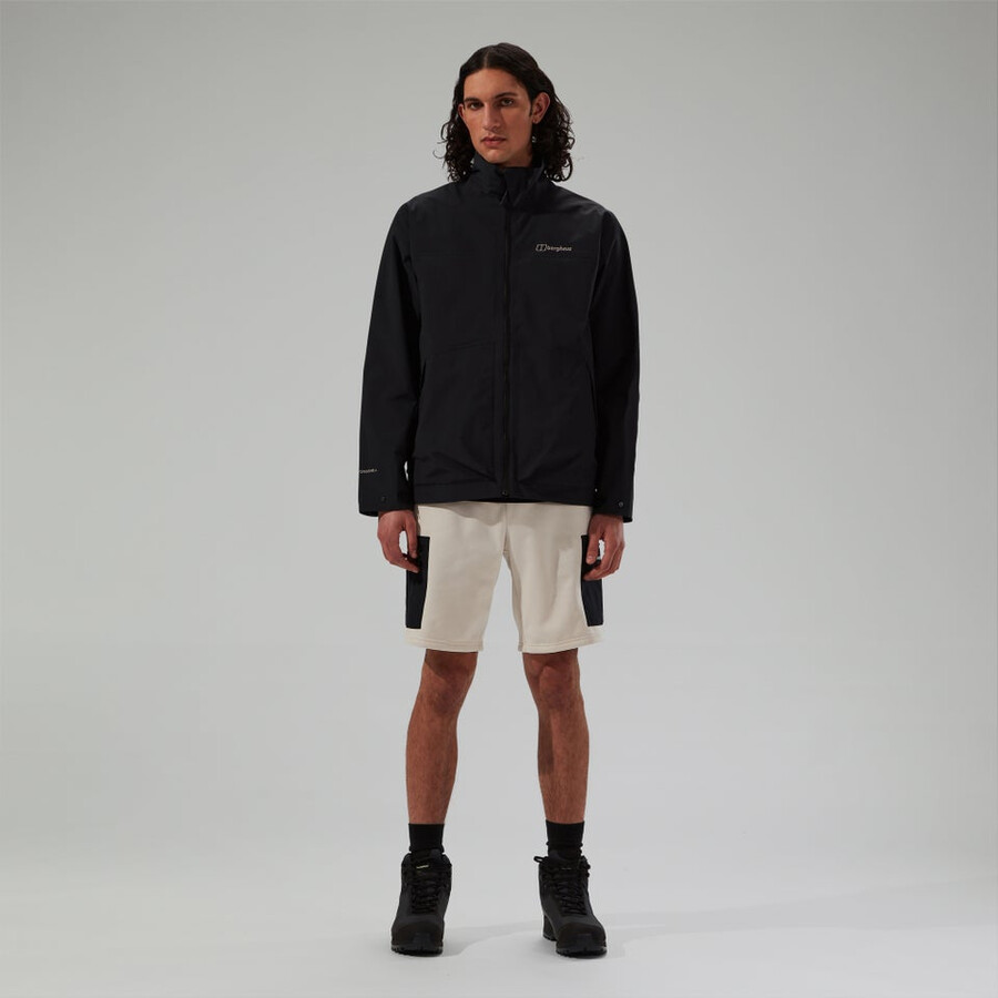 männer woodwalk wasserdichte jacke schwarz berghaus