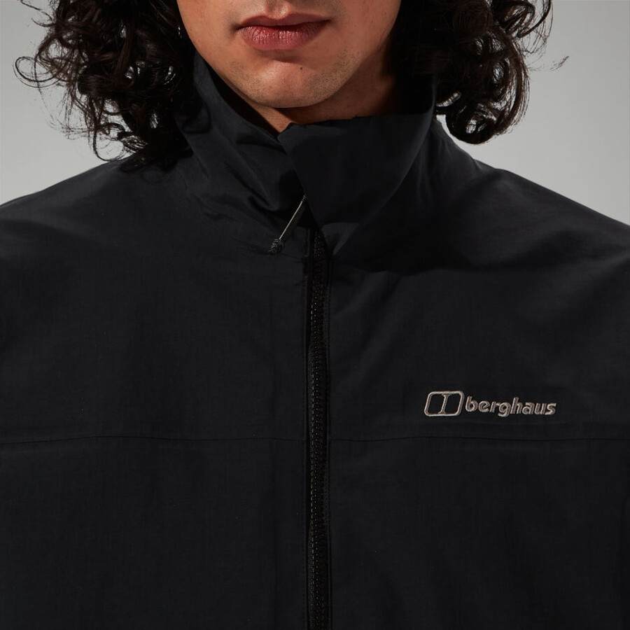 männer woodwalk wasserdichte jacke schwarz berghaus
