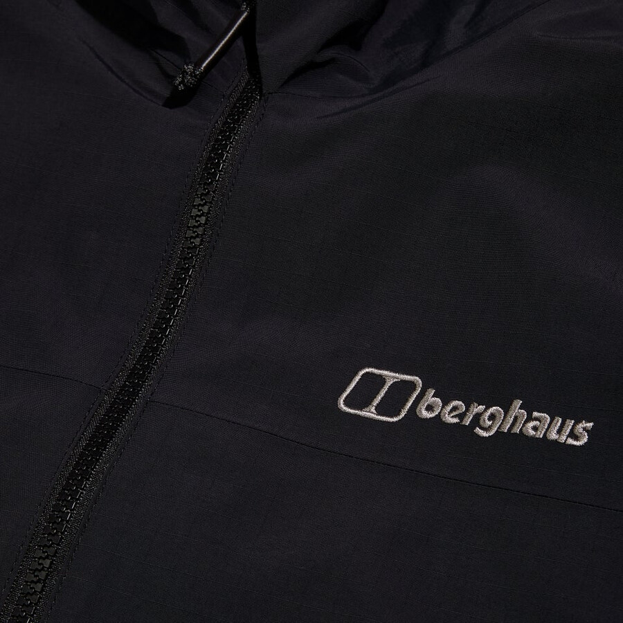 männer woodwalk wasserdichte jacke schwarz berghaus