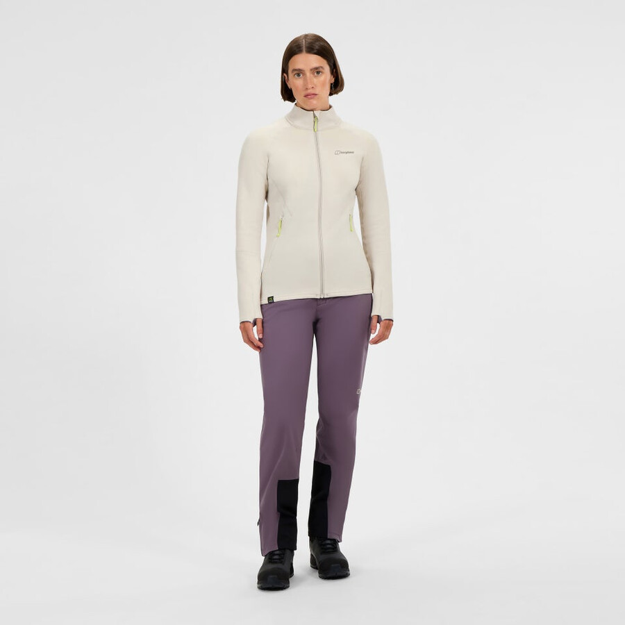 women s kinetic powerstretch-jacke - grau berghaus