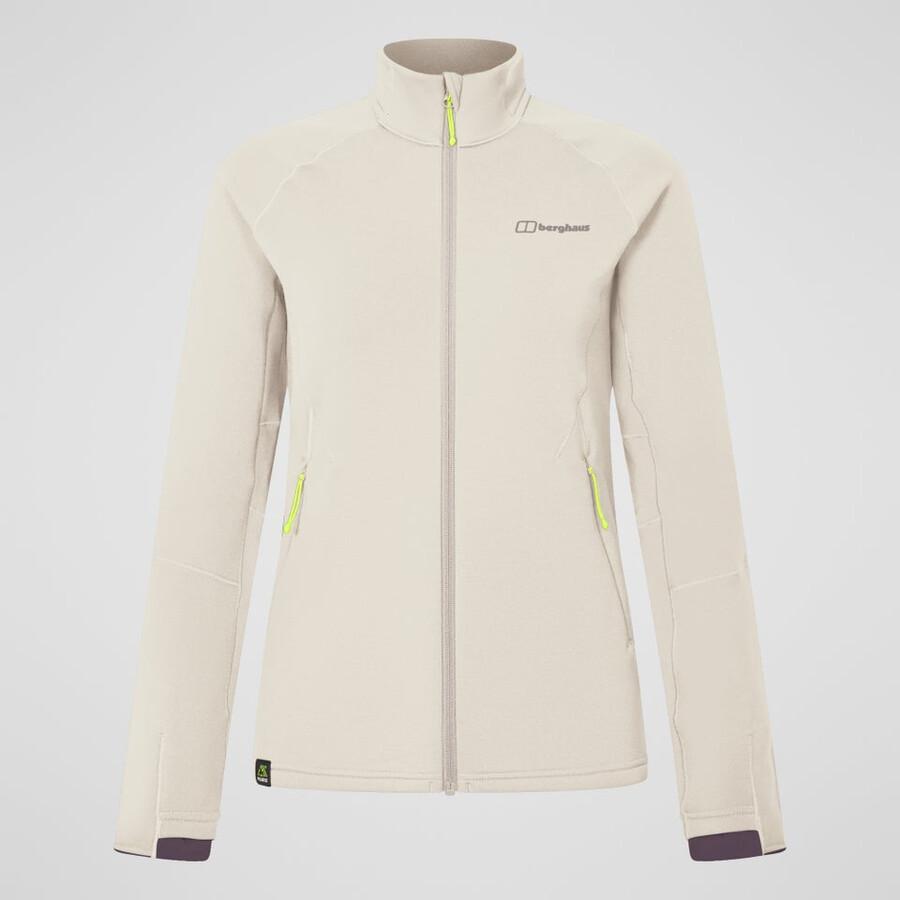 women s kinetic powerstretch-jacke - grau berghaus