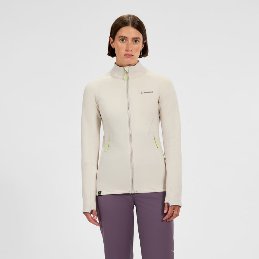 women s kinetic powerstretch-jacke - grau berghaus