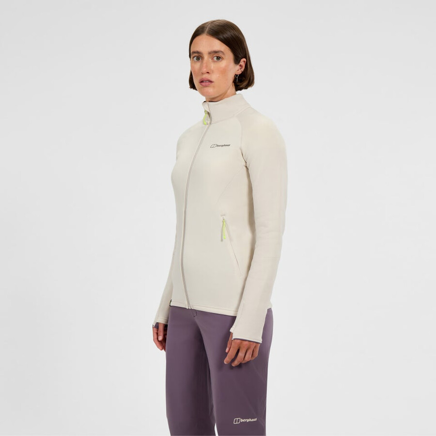 women s kinetic powerstretch-jacke - grau berghaus