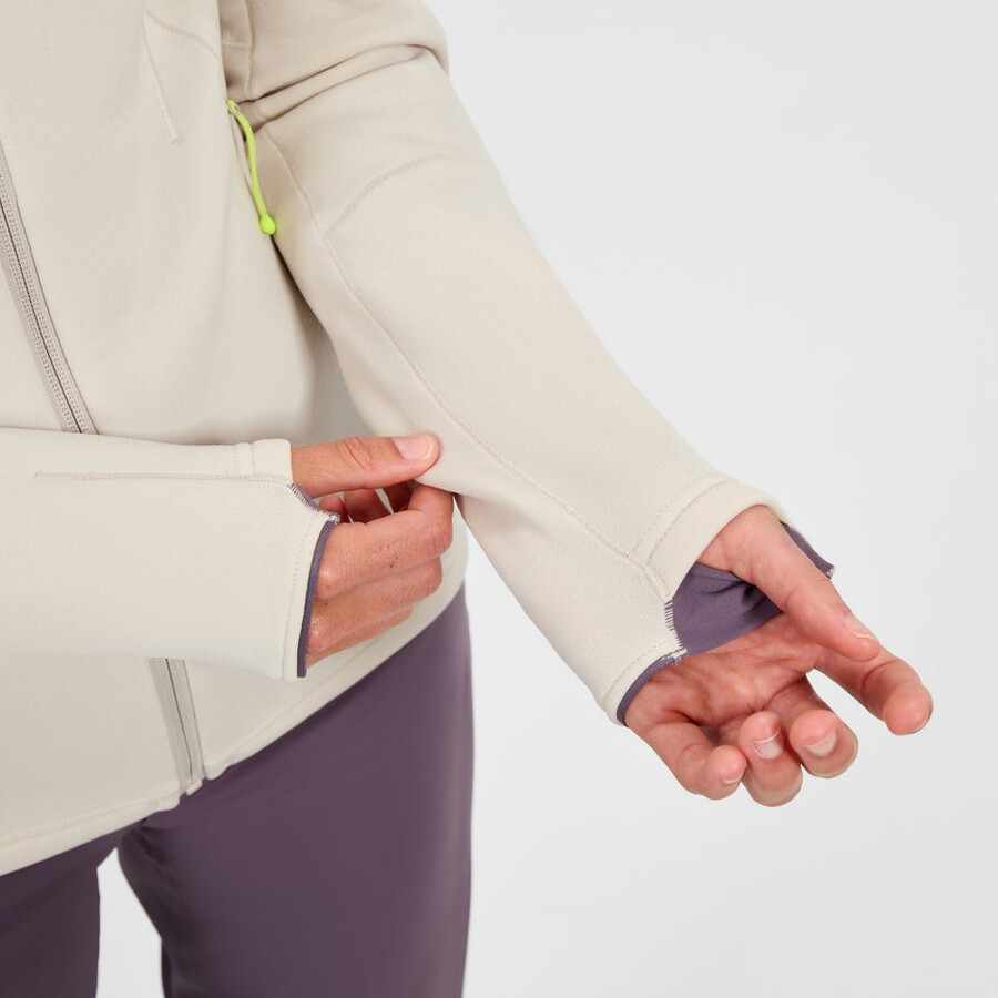 women s kinetic powerstretch-jacke - grau berghaus