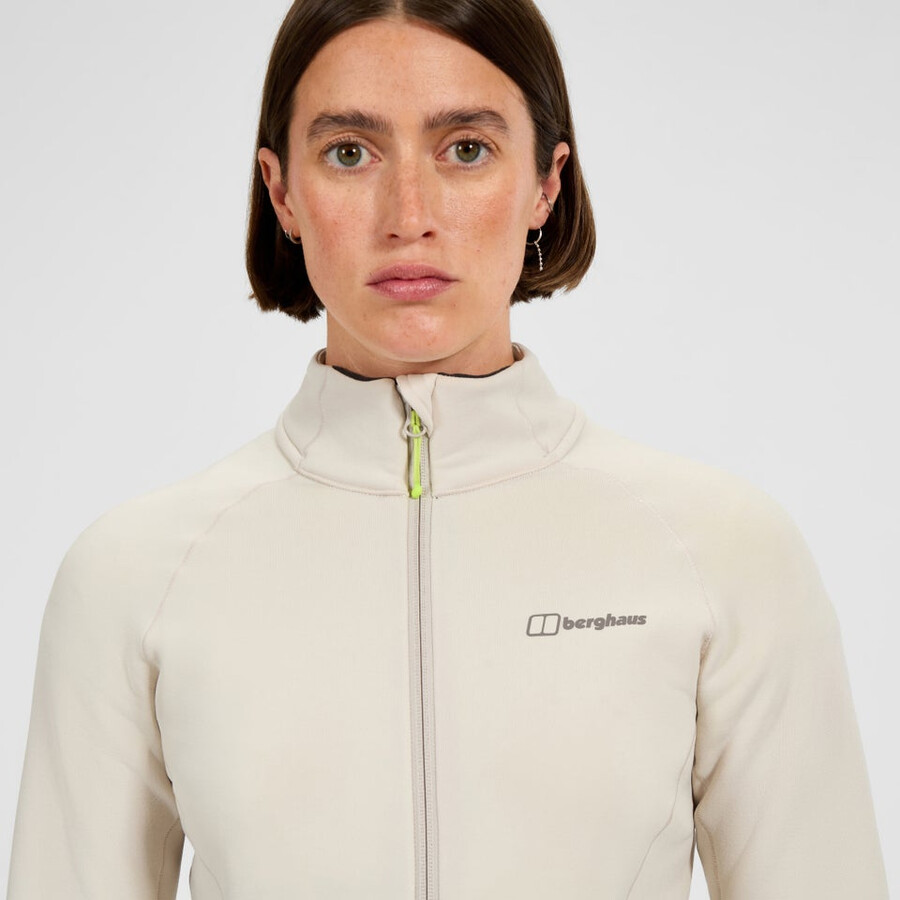 women s kinetic powerstretch-jacke - grau berghaus