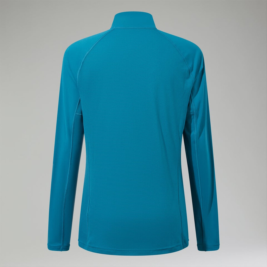 women s 247 half zip maternity long sleeve tech tee - türkis berghaus