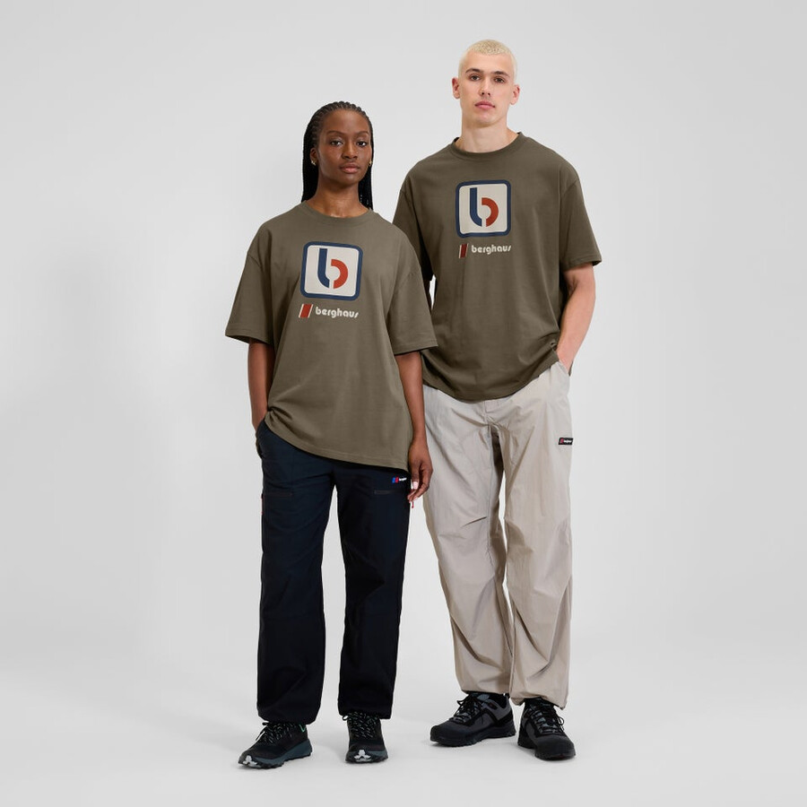 unisex-die b tee - brown berghaus