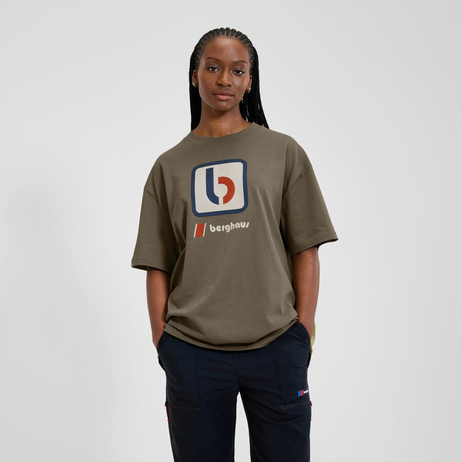 unisex-die b tee - brown berghaus