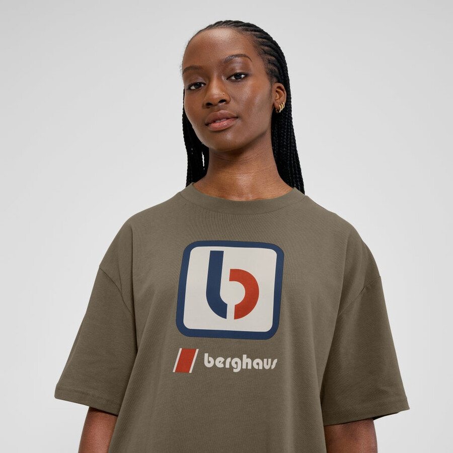 unisex-die b tee - brown berghaus