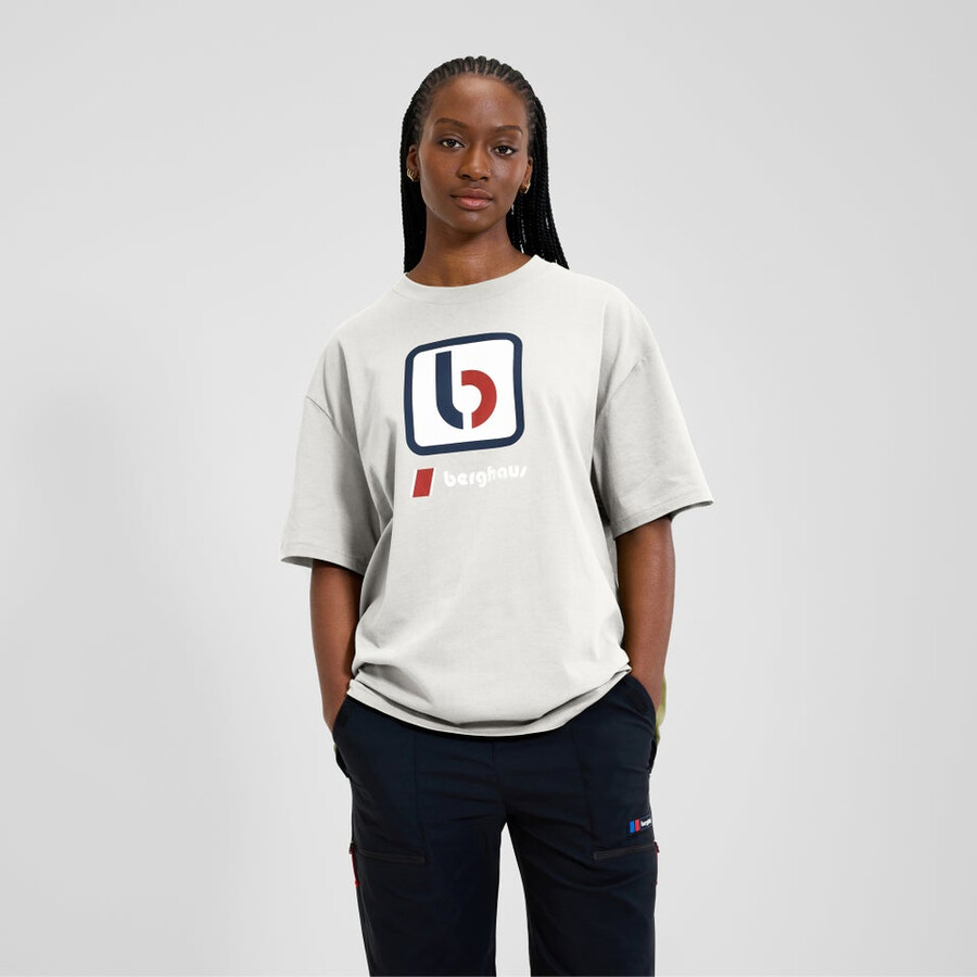 unisex-die b tee - grau berghaus