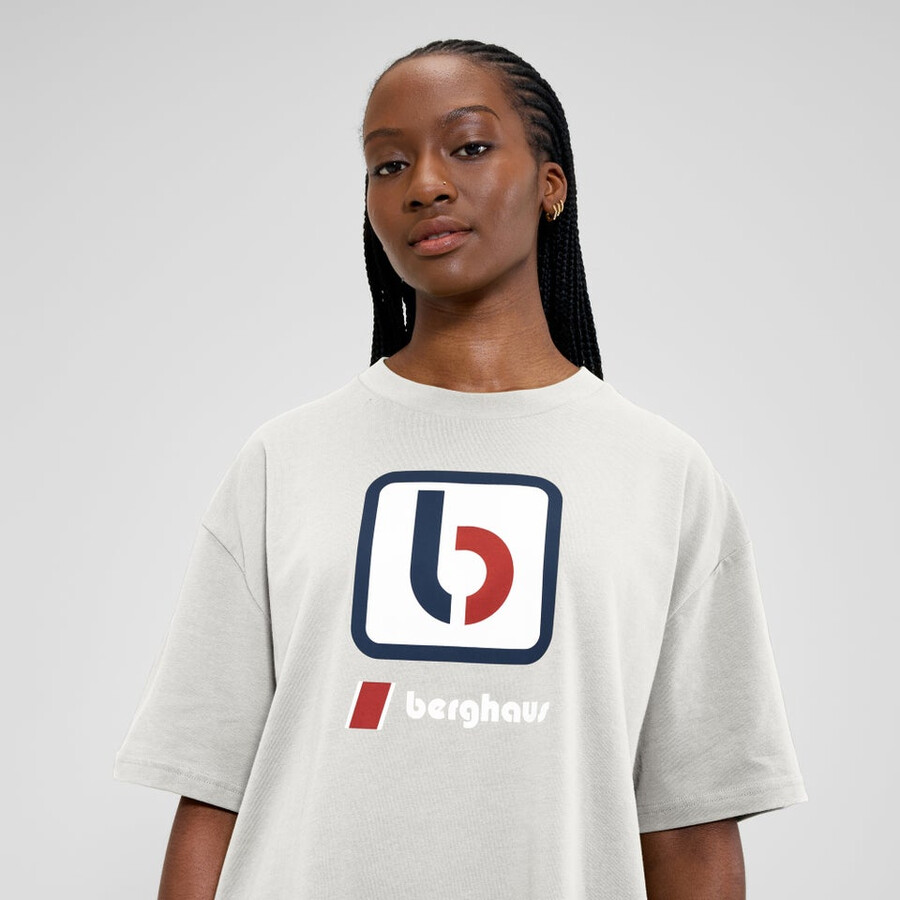 unisex-die b tee - grau berghaus