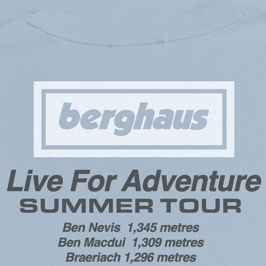 unisex-abenteuer-tour mit tee - grey blue berghaus