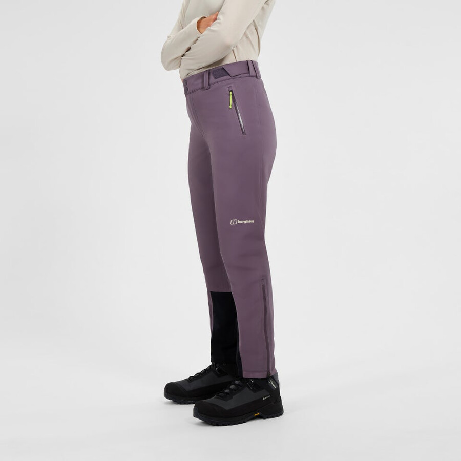 frauen s ridge-roamer softshell pant lila berghaus