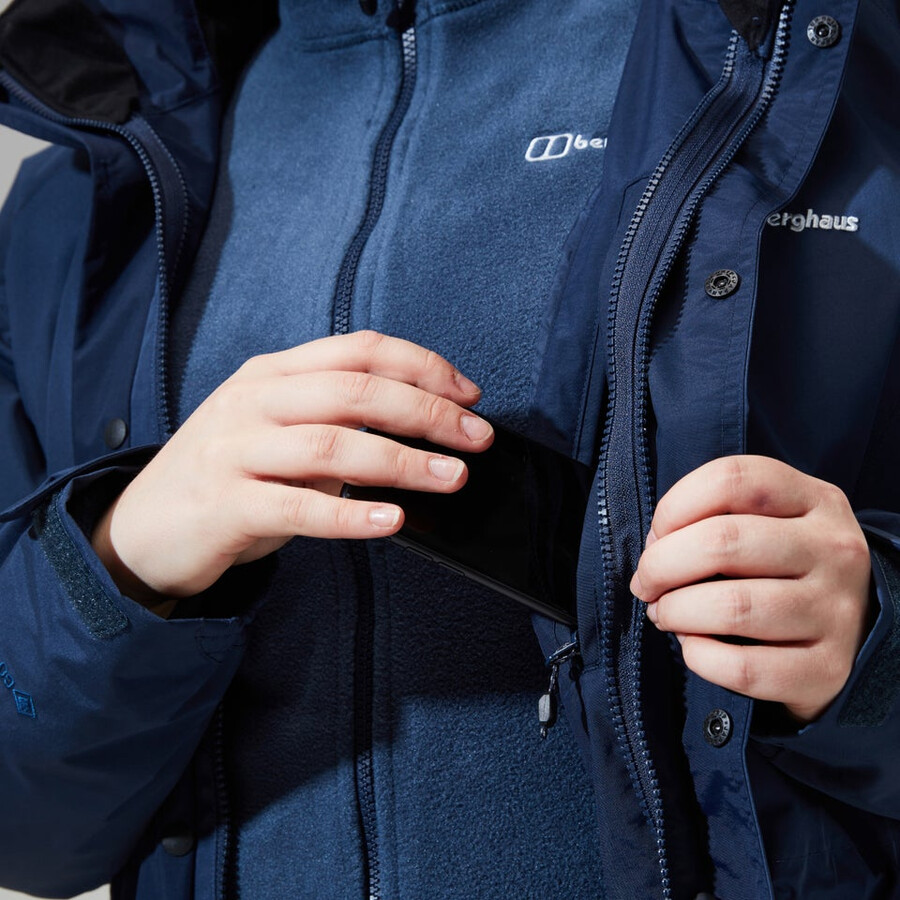 women s glissade gore-tex interaktives jacke - dark blue berghaus