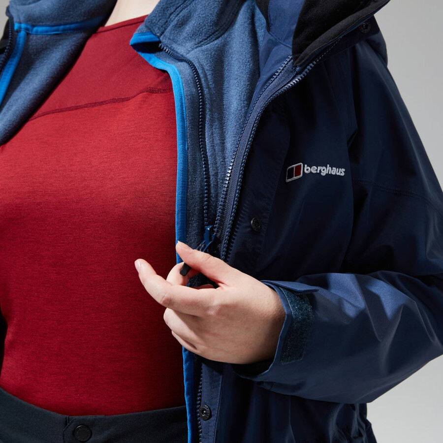 women s glissade gore-tex interaktives jacke - dark blue berghaus