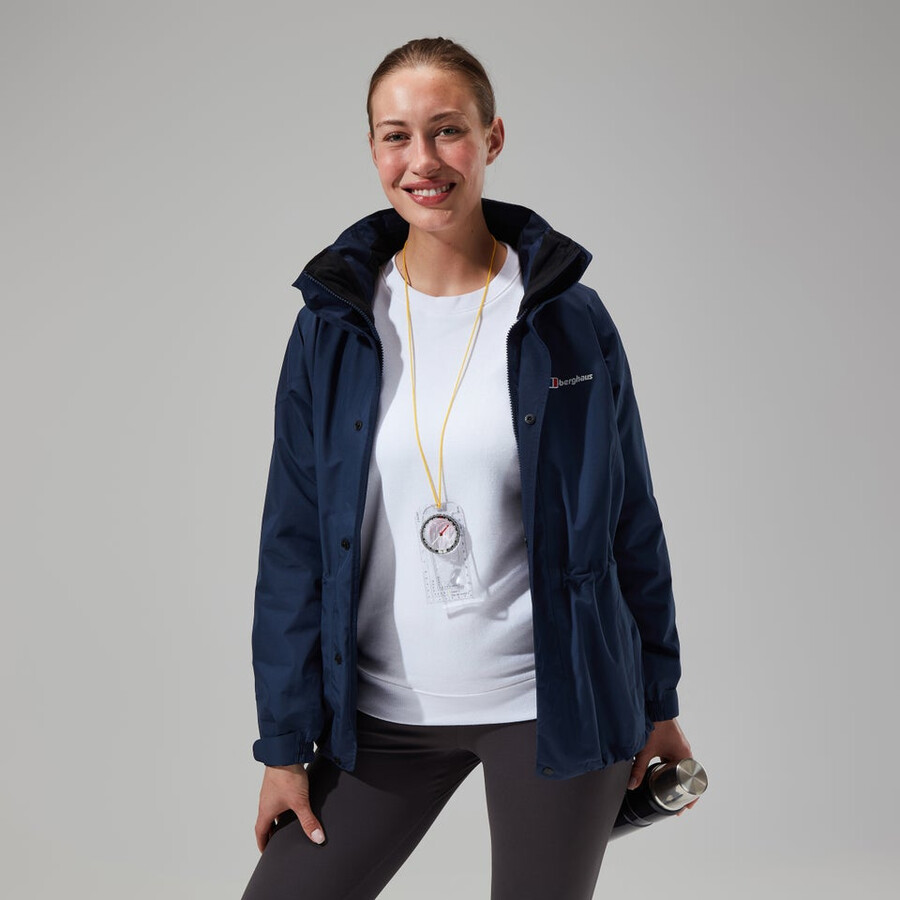 women s glissade gore-tex interaktives jacke - dark blue berghaus