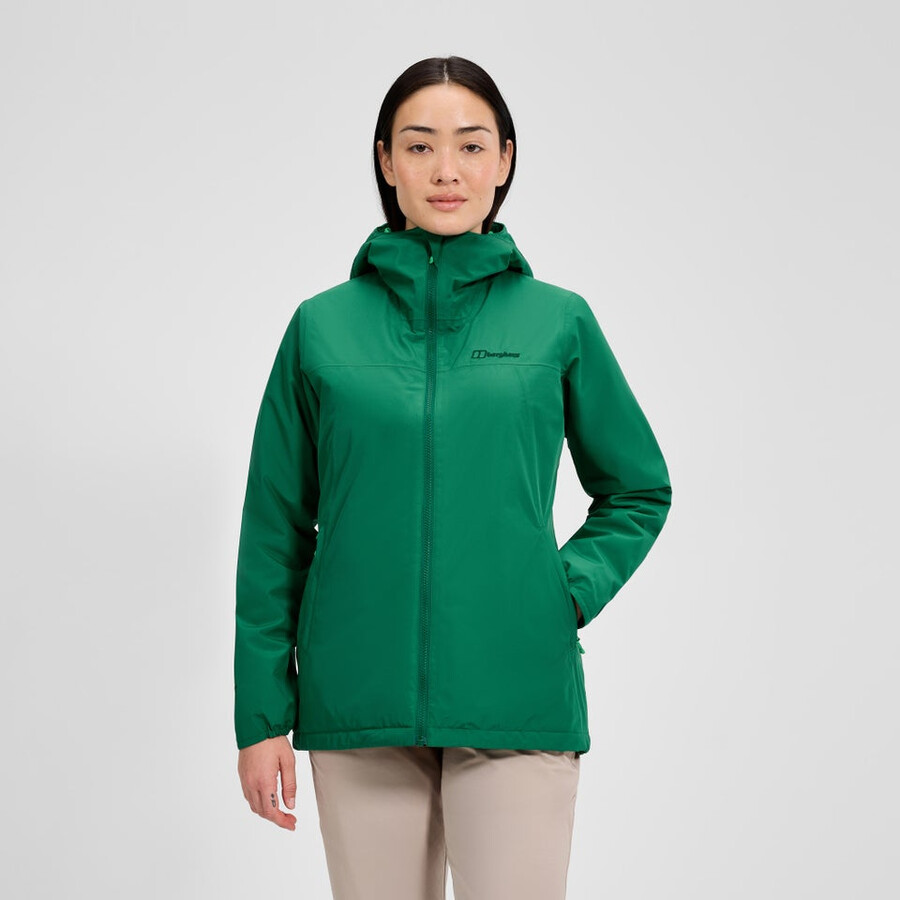 women s deluge pro 3.0 isolierte jacke - grün berghaus